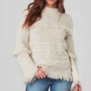 ❌ SOLD BB DAKOTA Baker Mock Neck Fringe